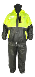 Impermeable Para Motociclista Con Capota Y Bolsillos