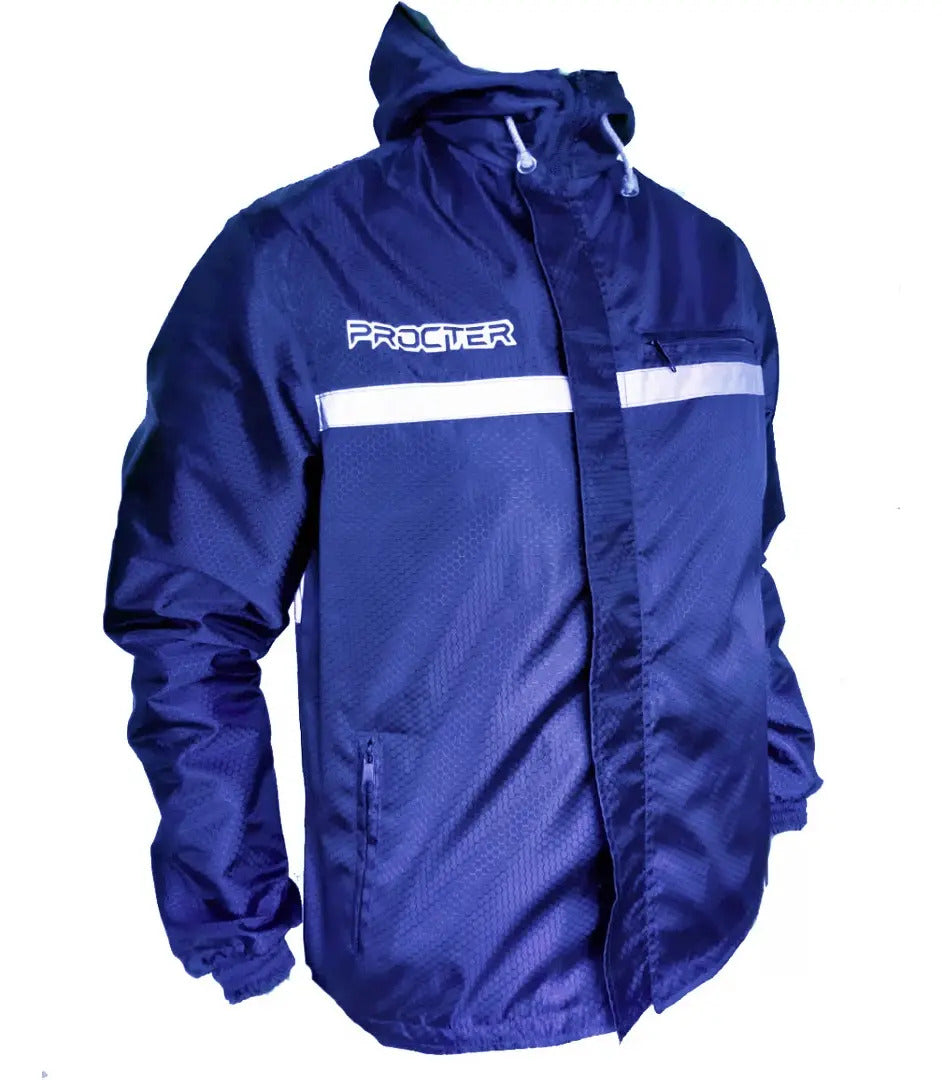Chaqueta Moto 100% Reflectiva Doble Faz Tela Impermeable
