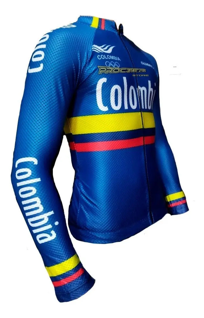Jersey Ciclismo Maillot Manga Larga Ruta Mtb Colombia Camisa