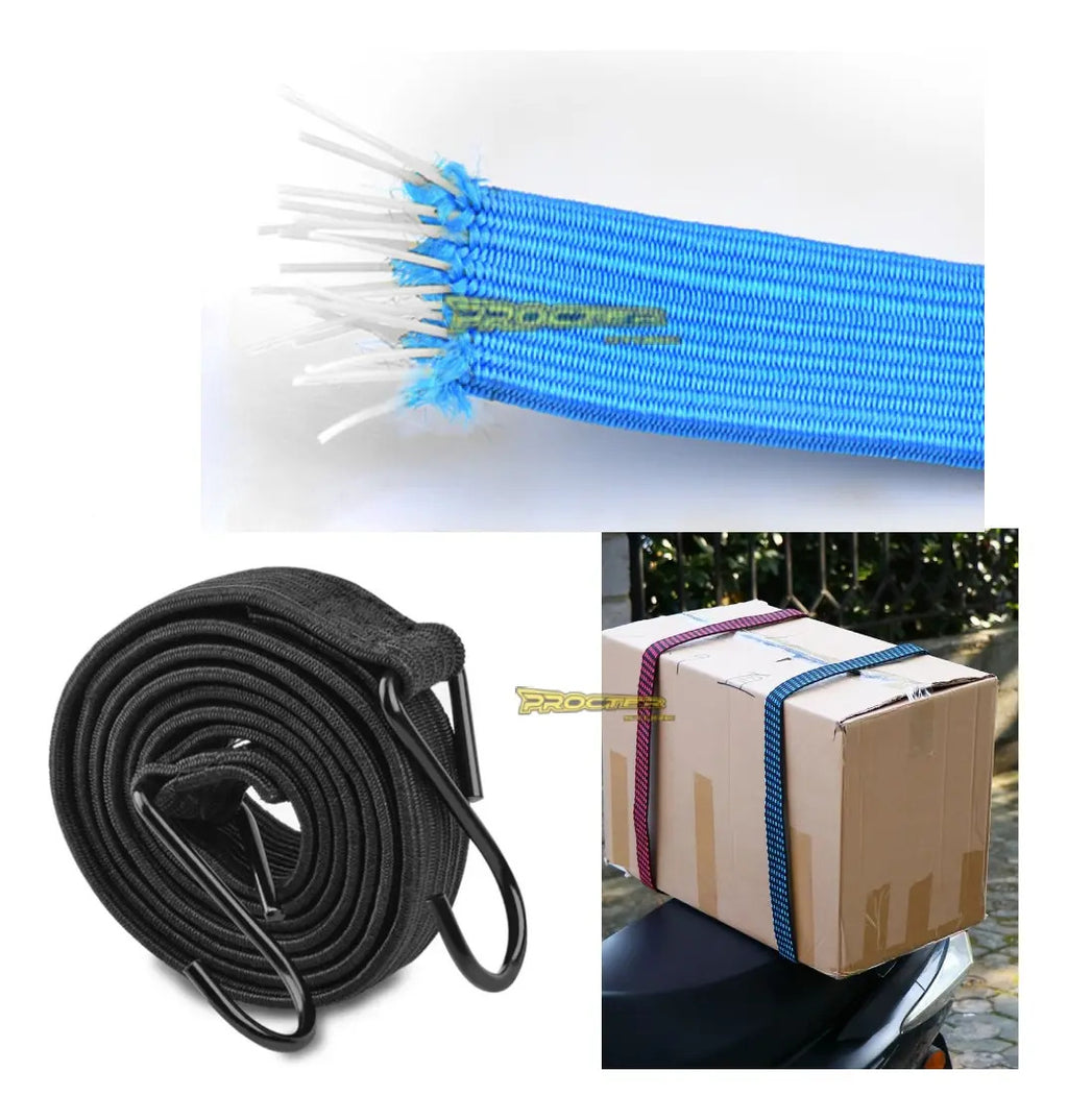 Cuerda Elastica Para Moto Amarre Lazo Elastico Con Gancho