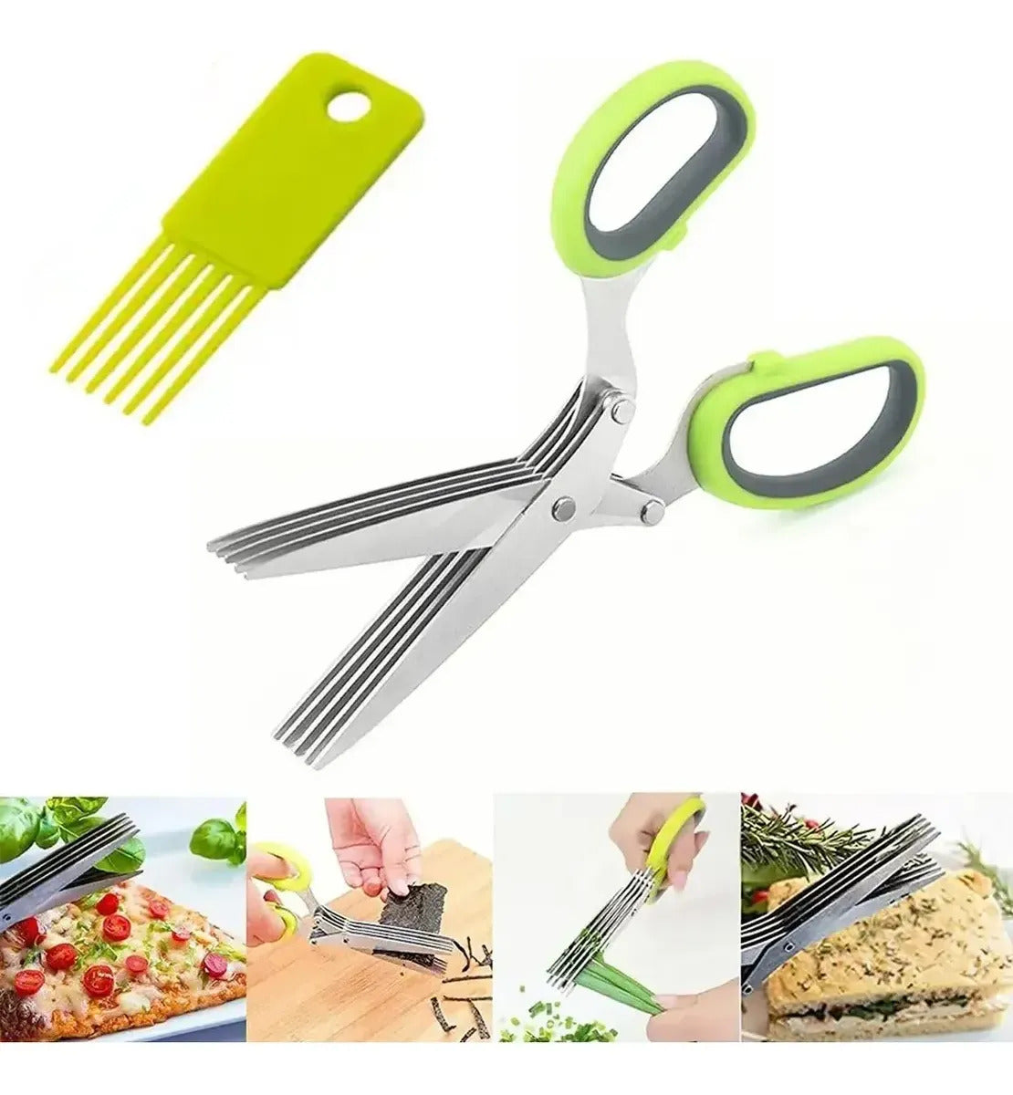 Tijeras De Cocina Con Limpiador Para Vegetales Casera