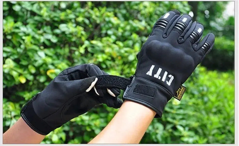 Guantes City Táctiles Termicos Con Reflectivo Moto Bici
