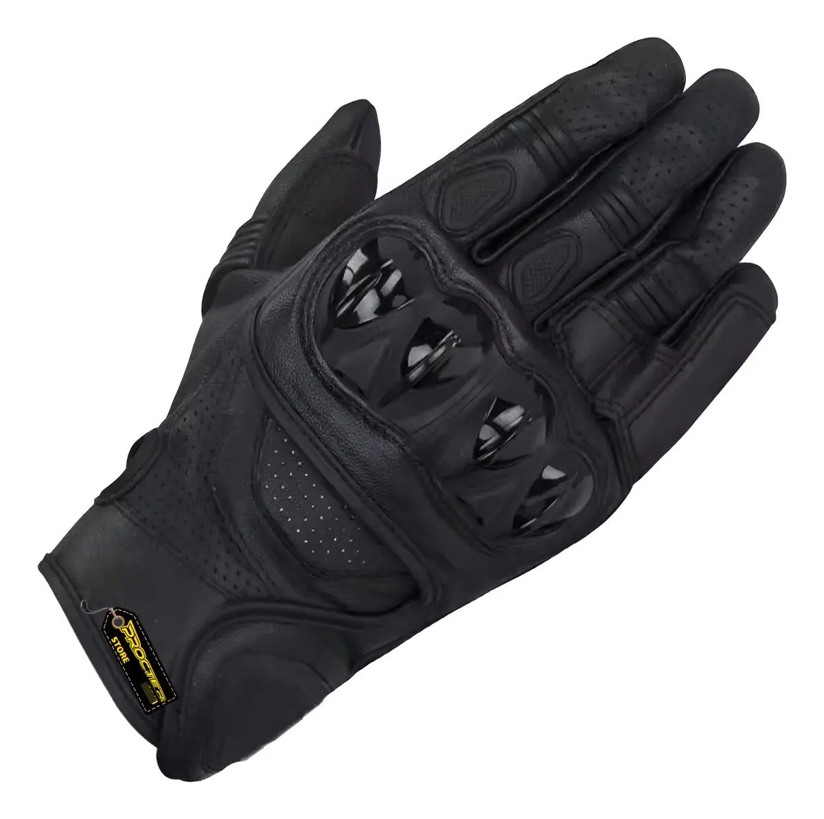 Guantes Cuero Deportivos Caña Media Para Motociclistas