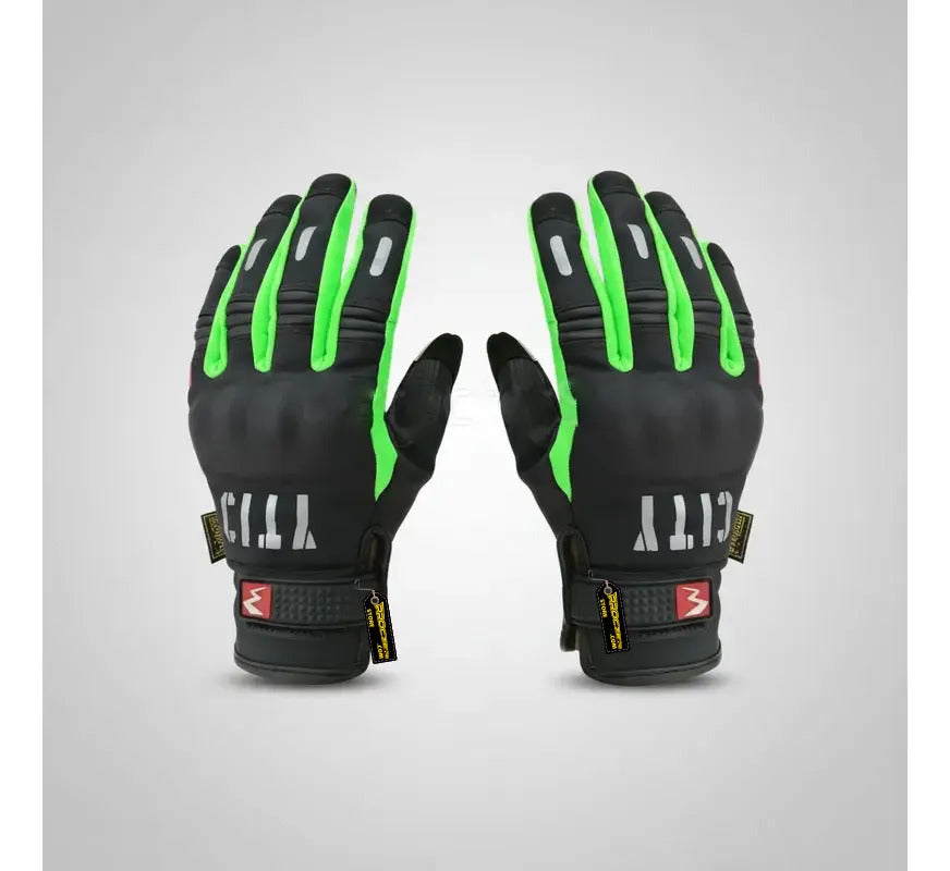 Guantes City Táctiles Termicos Con Reflectivo Moto Bici