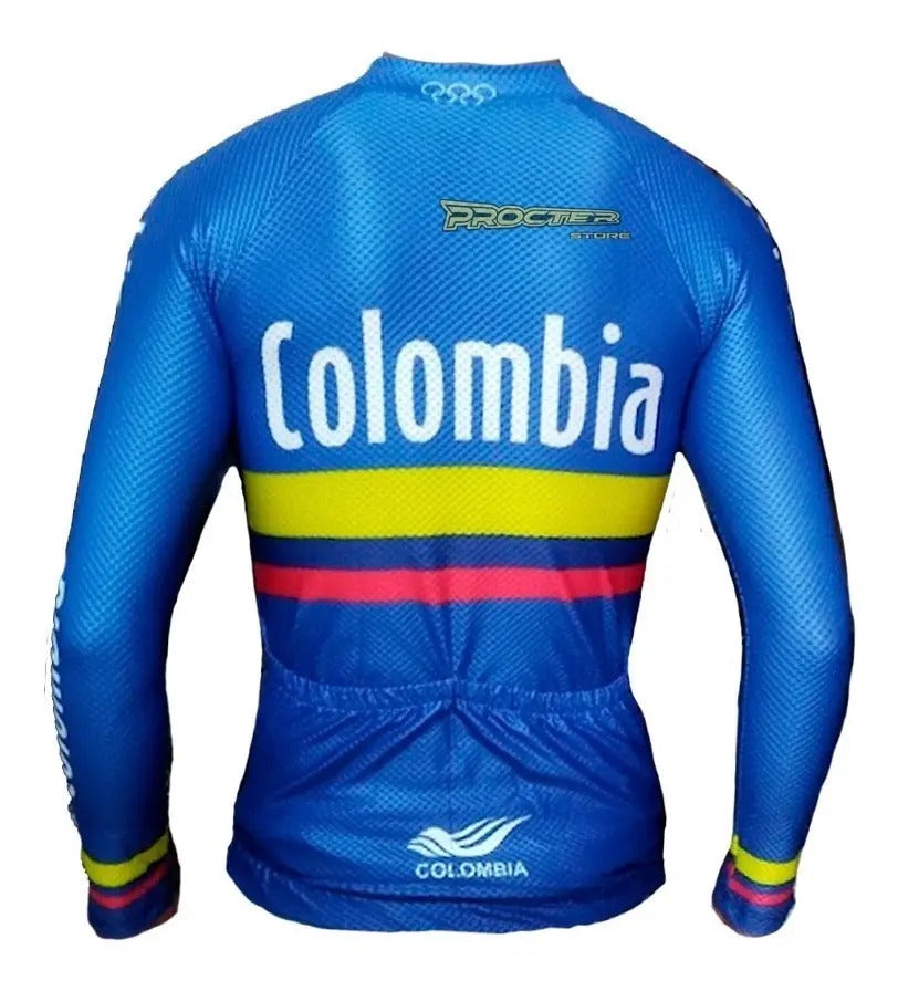 Jersey Ciclismo Maillot Manga Larga Ruta Mtb Colombia Camisa