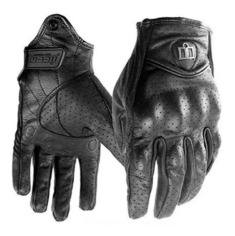 Guantes Icon Pursuit En Cuero Moto Protección Unisex