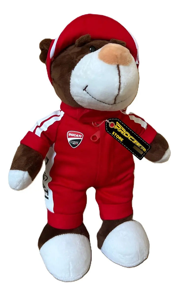Oso De Peluche Motero Motocicleta Modelo Lona