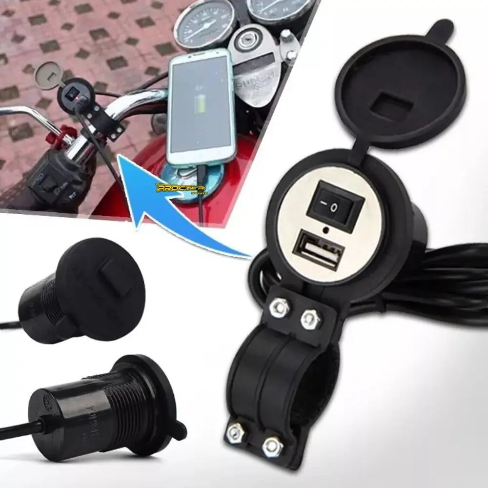 Cargador Celular 1 Puerto Usb Moto Switch Gps