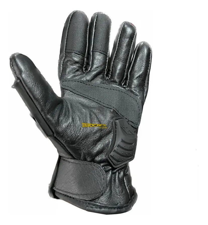 Guantes 100% Cuero Para Moto Tactil Con Limpiavisor
