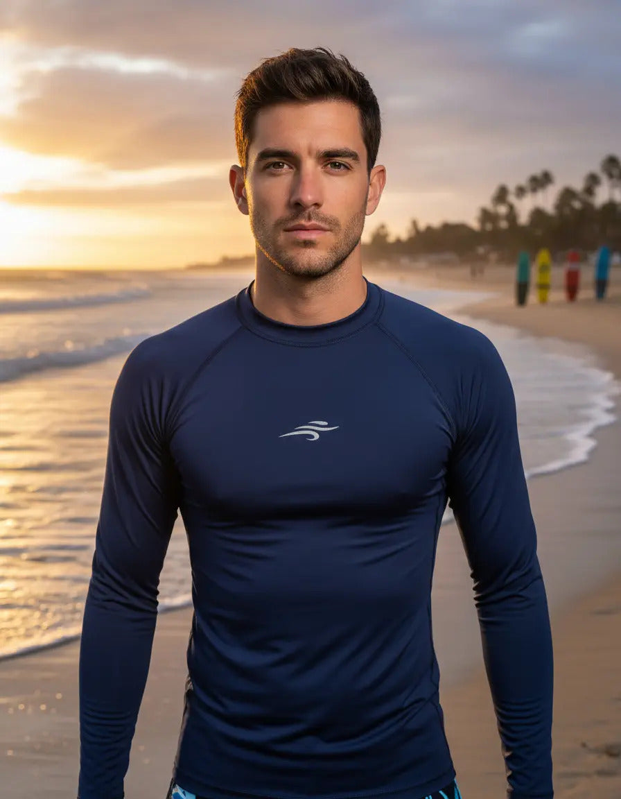 Buzo Deportivo Camiseta Larga Slim Fit Gym Lycra Fria Uv