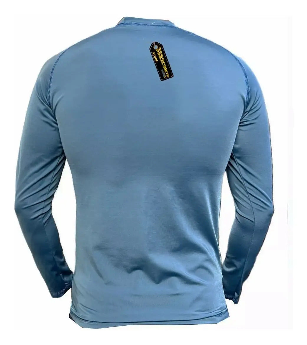 Buzo Deportivo Camiseta Larga Slim Fit Gym Lycra Fria Uv