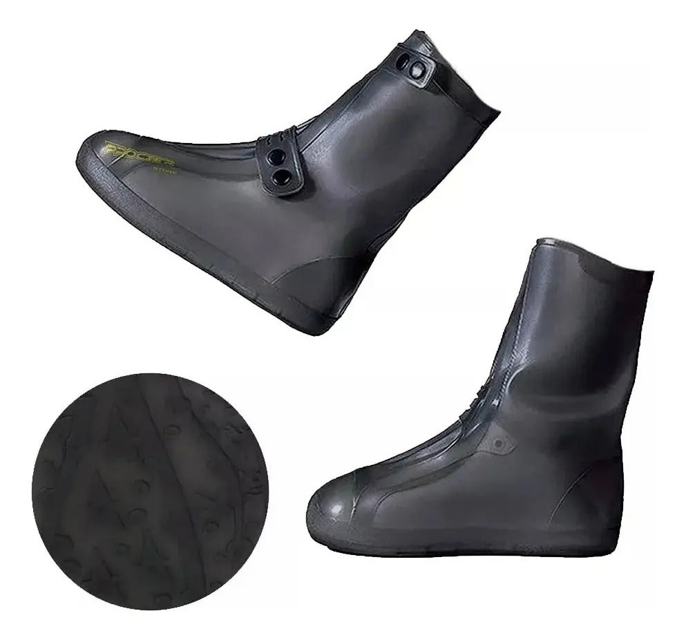 Zapatones Impermeables Goma Protector Lluvia Moto Bicicleta