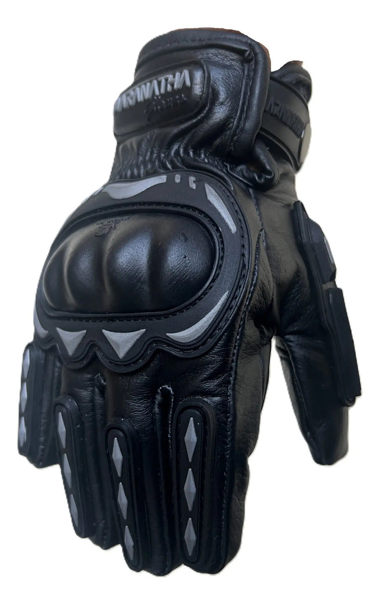 Guantes 100% Cuero Para Moto Con Protecciones Y Térmicos