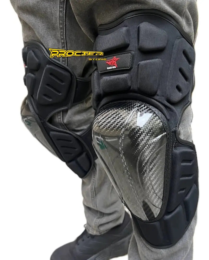 Rodilleras Y Coderas De Carbono Para Motocross Moto