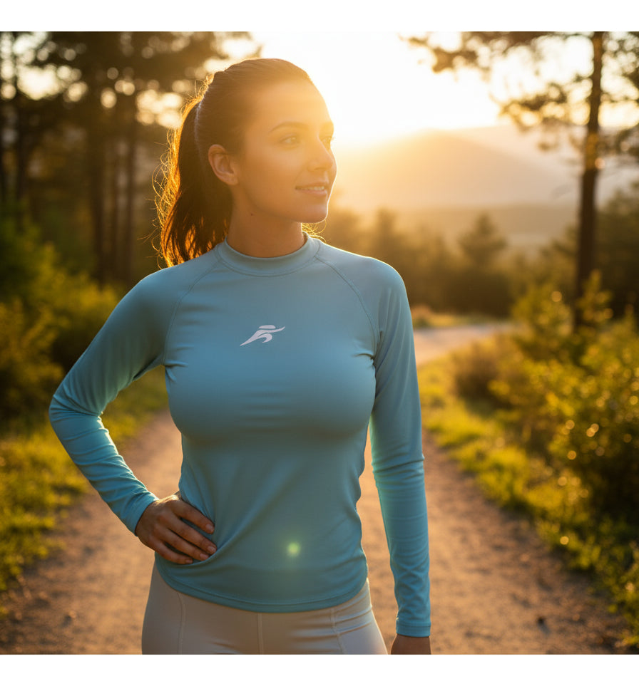 Buzo Fit Deportivo Dama Protección Solar Lycra Compresion