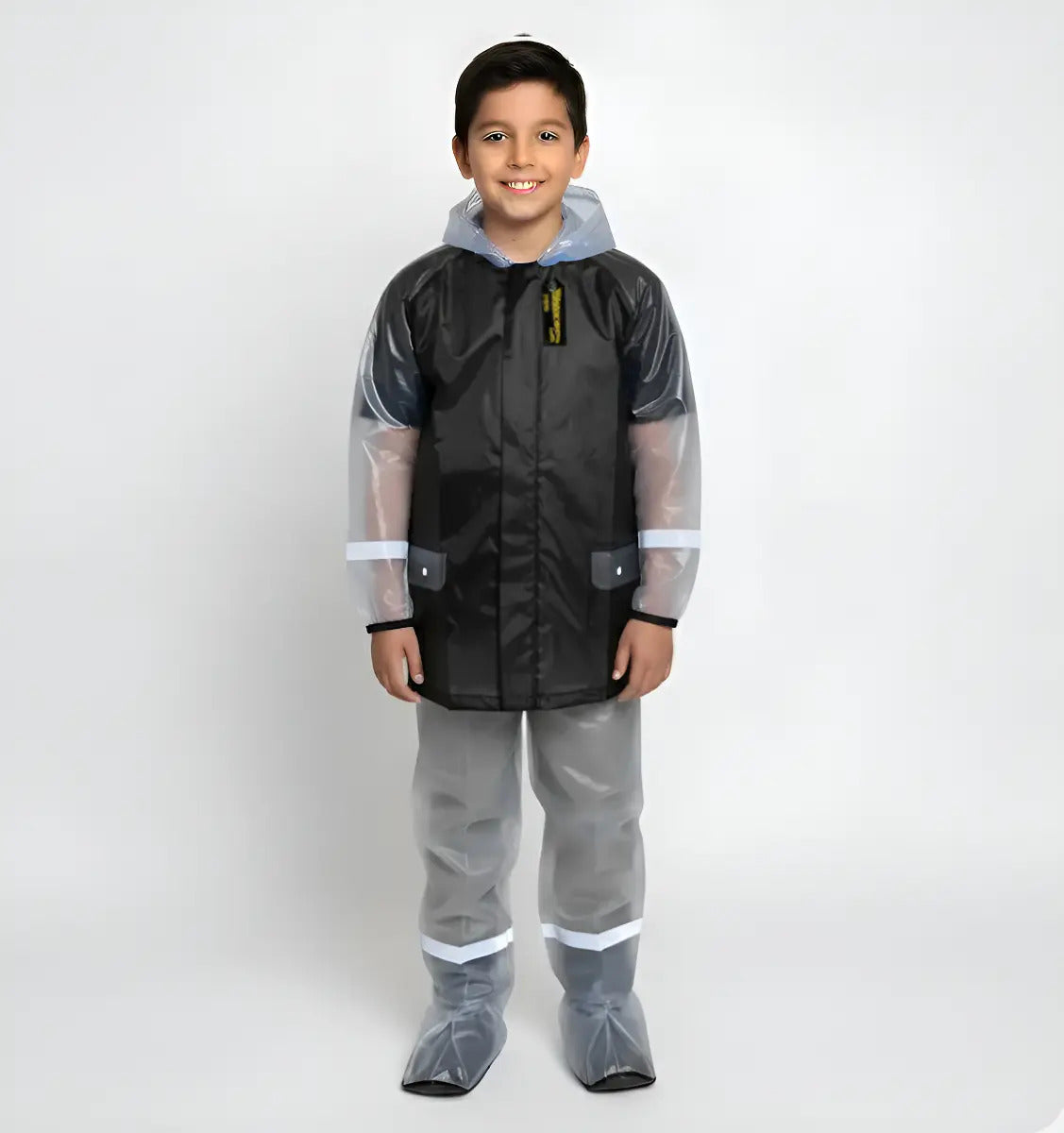 Impermeable Para Niños Con Zapatones Y Bolsilo Moto Ciclismo