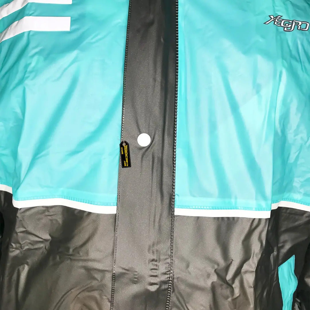 Impermeable Para Motociclista Con Capota Y Bolsillos