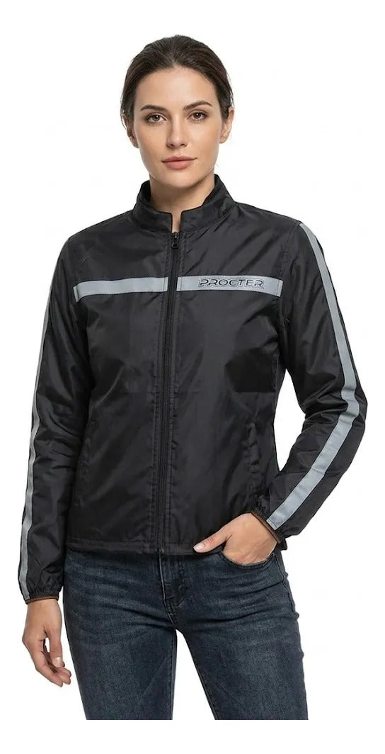 Chaqueta Rompevientos Reflectiva Moto Bicicleta Liviana