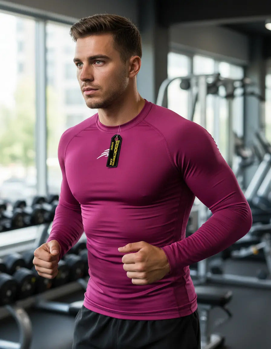 Buzo Deportivo Camiseta Larga Slim Fit Gym Lycra Fria Uv