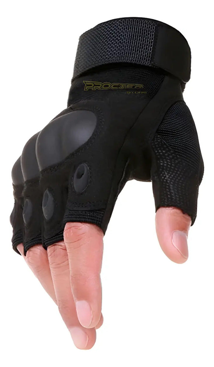 Guantes Tácticos Medio Dedo Protección Moto Procter