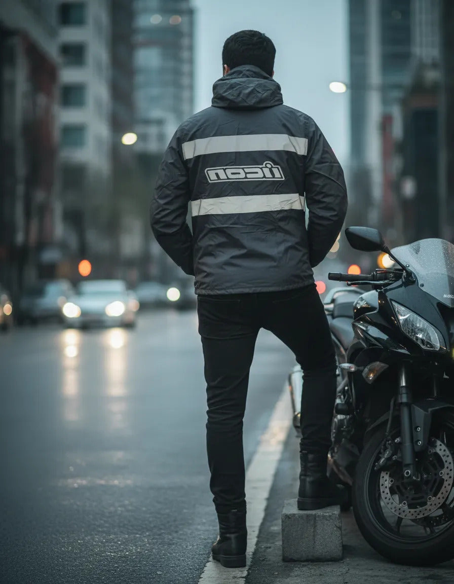 Chaqueta Rompevientos Reflectiva Moto Bicicleta Liviana
