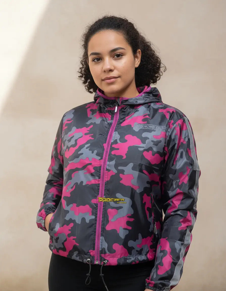Chaqueta Camuflada Rompevientos Moto Bicicleta Reflectiva