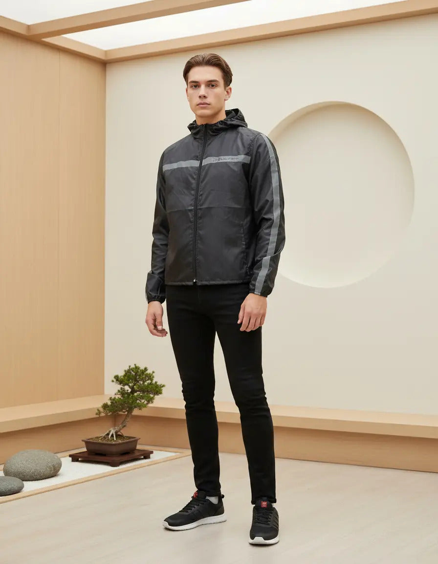 Chaqueta Rompevientos Reflectiva Moto Bicicleta Liviana