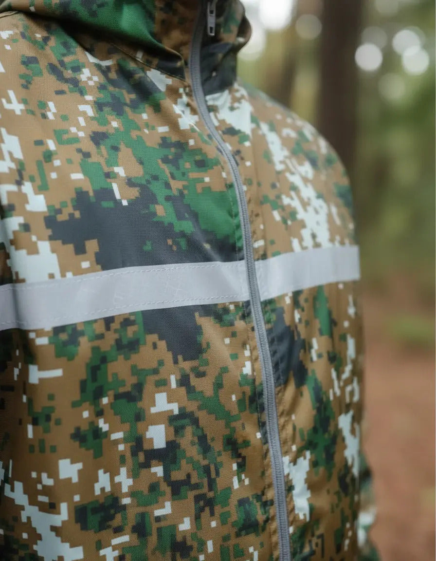 Chaqueta Camuflada Rompevientos Moto Bicicleta Reflectiva