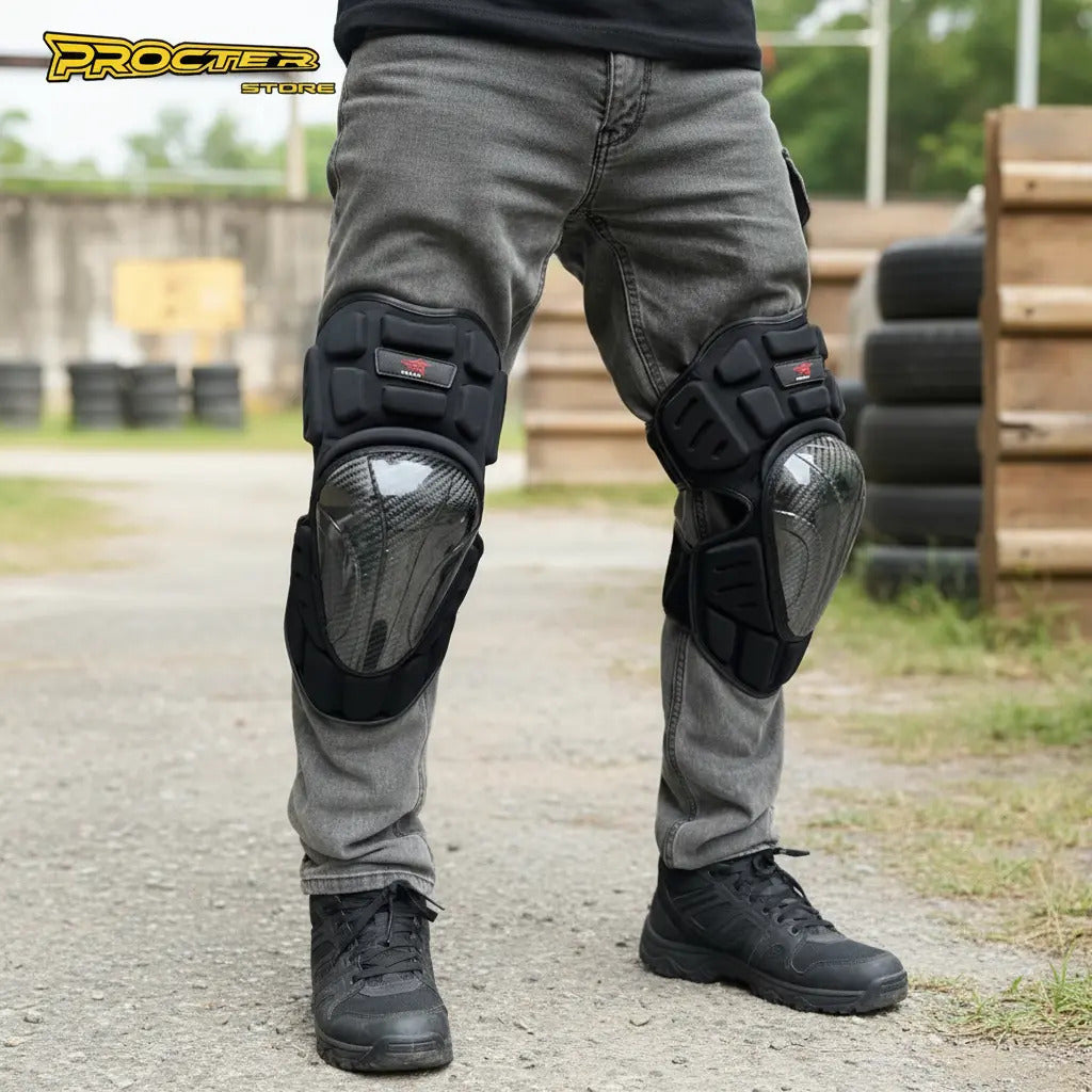 Rodilleras Y Coderas De Carbono Para Motocross Moto