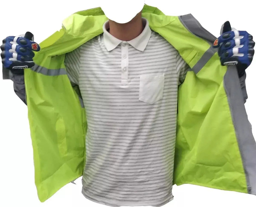 Chaqueta Moto 100% Reflectiva Y Doble Faz Cortavientos