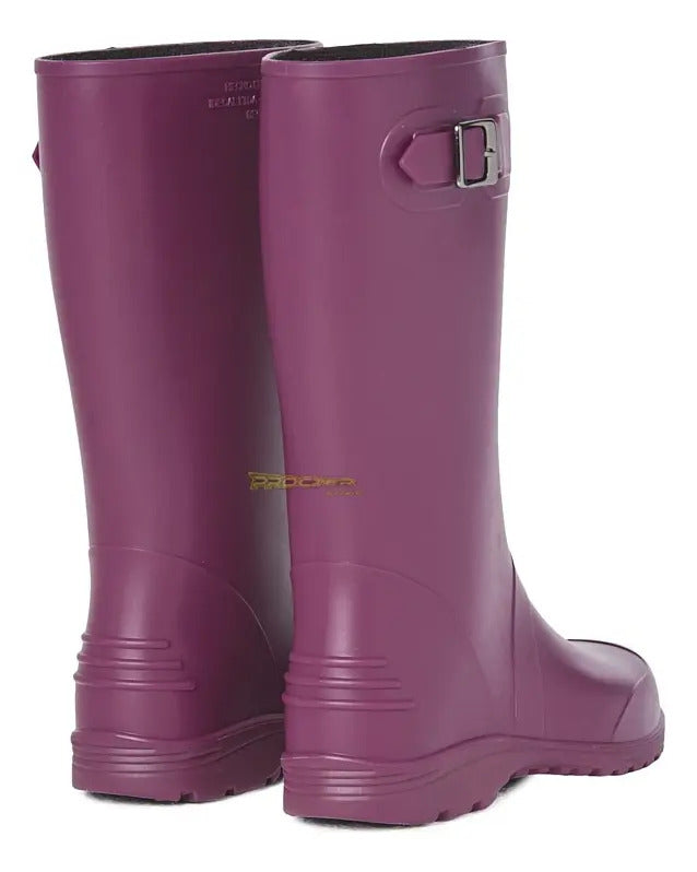 Botas Dama Para La Lluvia Hebilla Caucho Impermeables