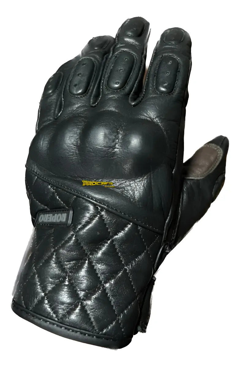 Guantes 100% Cuero Para Moto Con Protecciones Ropero