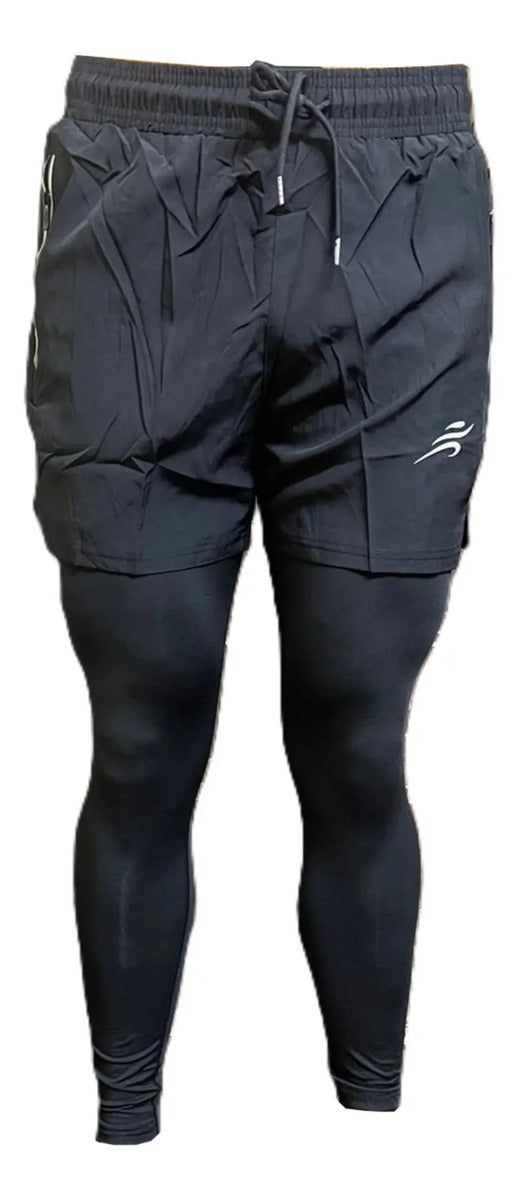 Pantaloneta Con Licra Larga Running Hombre Deportiva