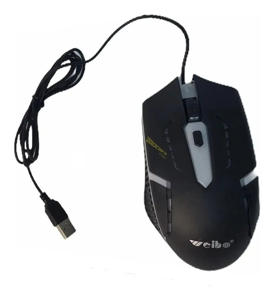 Mouse Gamer Weibo M39 Iluminacion Led Usb Alambrico 4botones