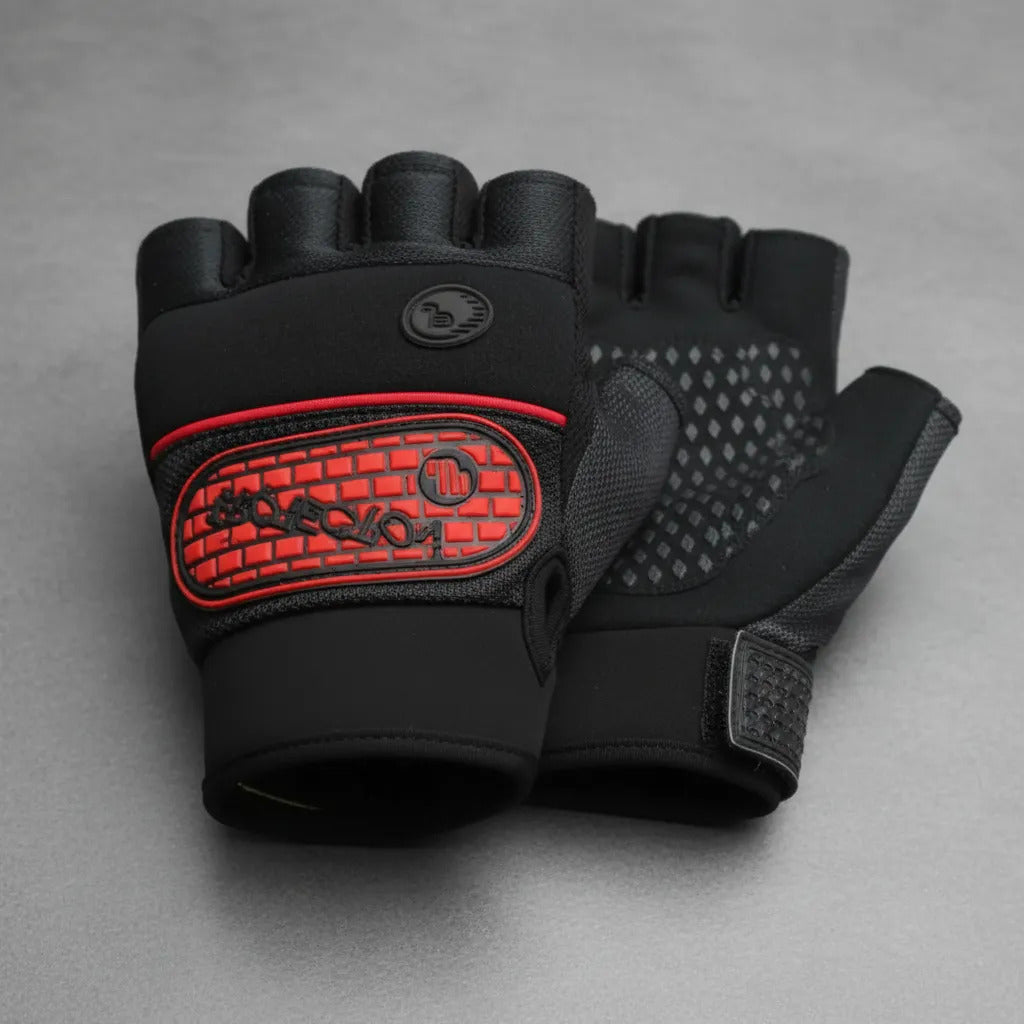 Guantes Corto Medio Dedo Gym Unisex Deportes Moto Ciclismo