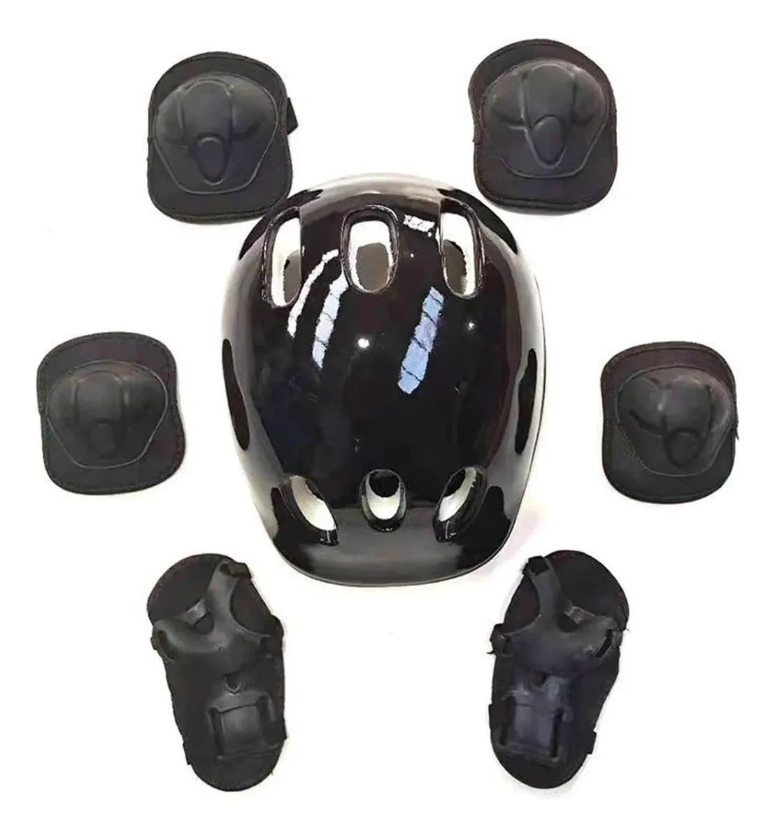 Kit Proteccion Para Niños Casco Rodilleras Coderas Muñequera