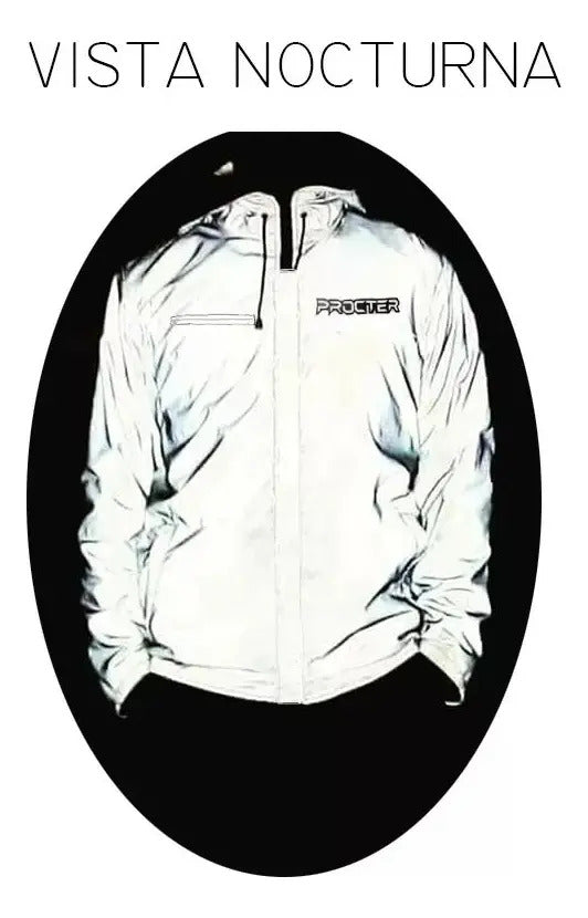Chaqueta Moto 100% Reflectiva Y Doble Faz Cortavientos