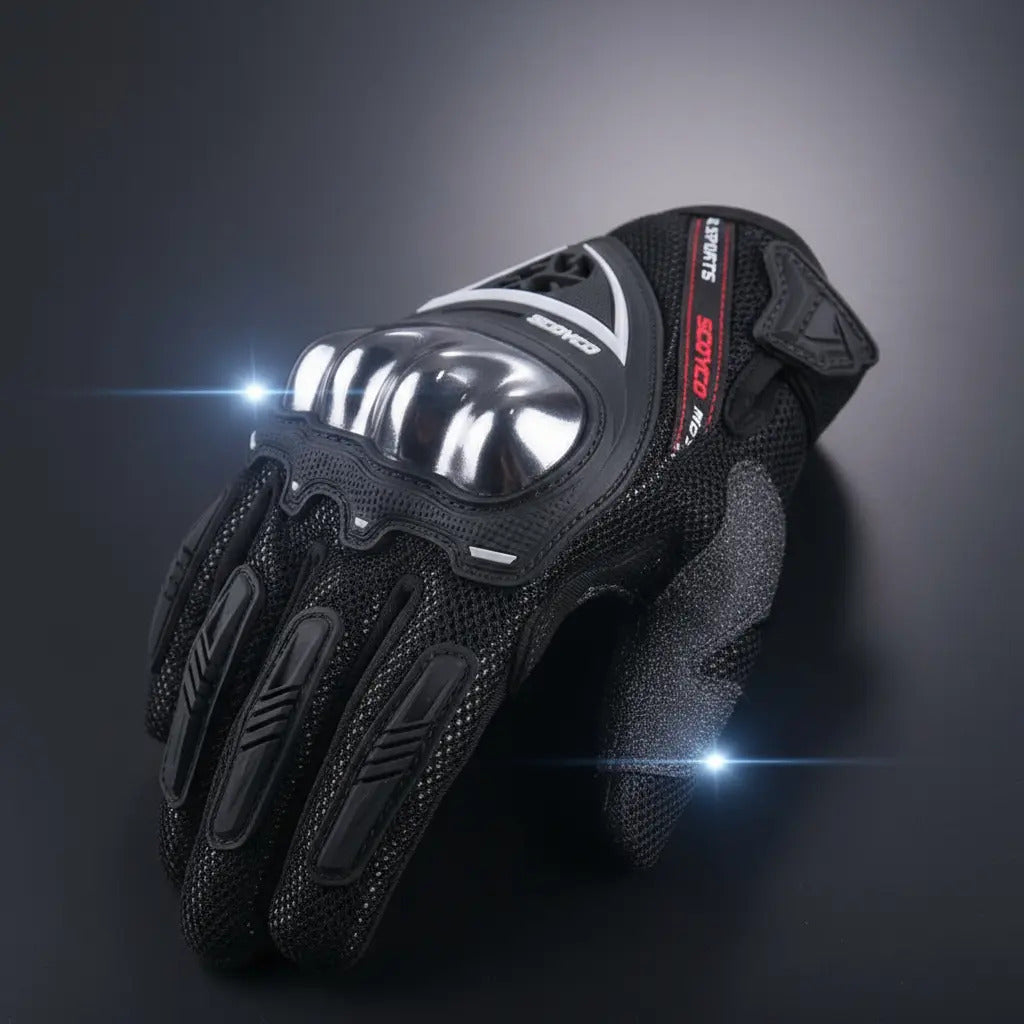 Guantes Para Moto Proteccion Metalizada Scoyco Mc44 Tactiles