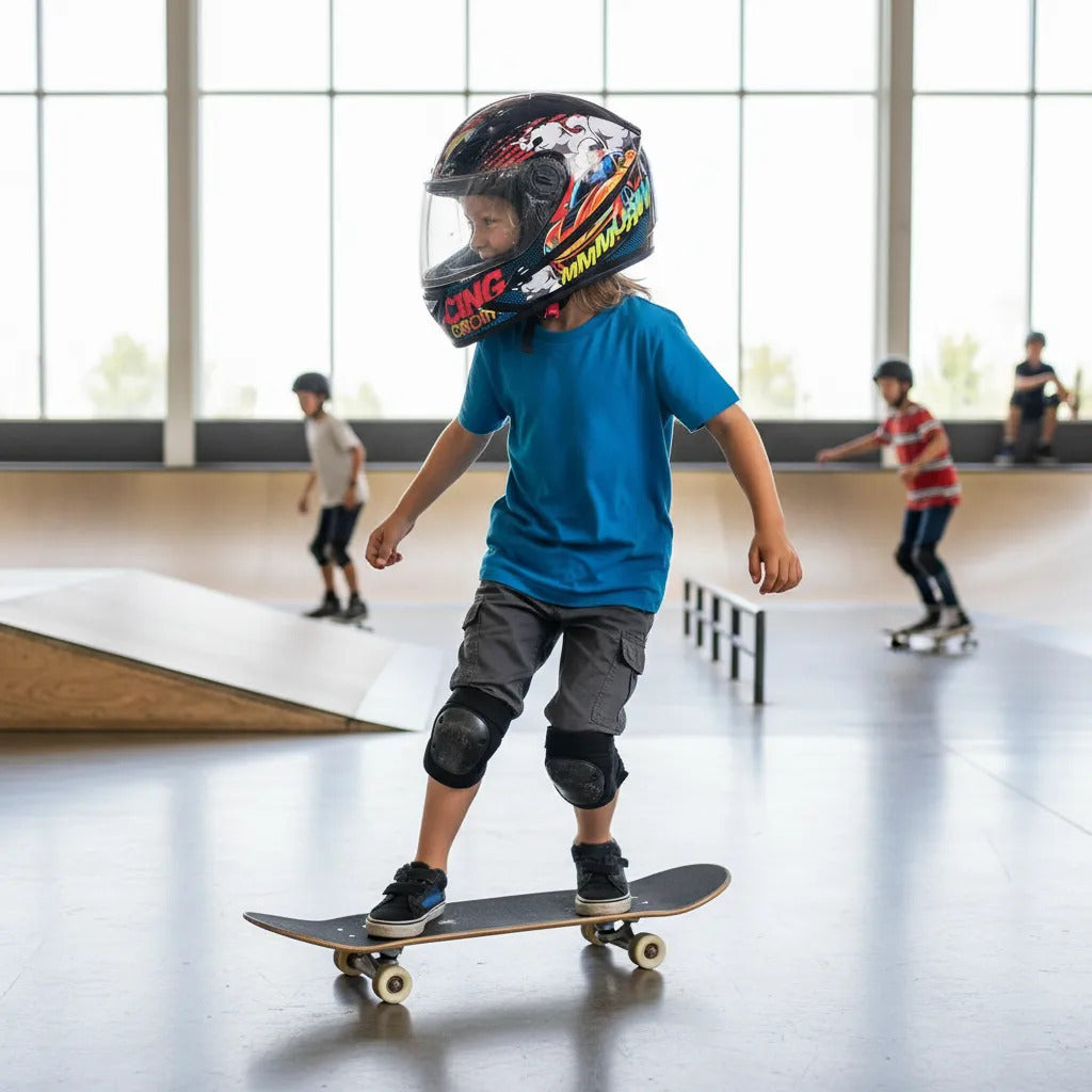 Casco Integral Para Niños Cerrado Kart Bicicleta Deportes