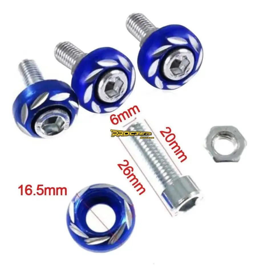 Tornillo Lujo X4 Carro Moto Portaplaca - Porta Placa Tuning