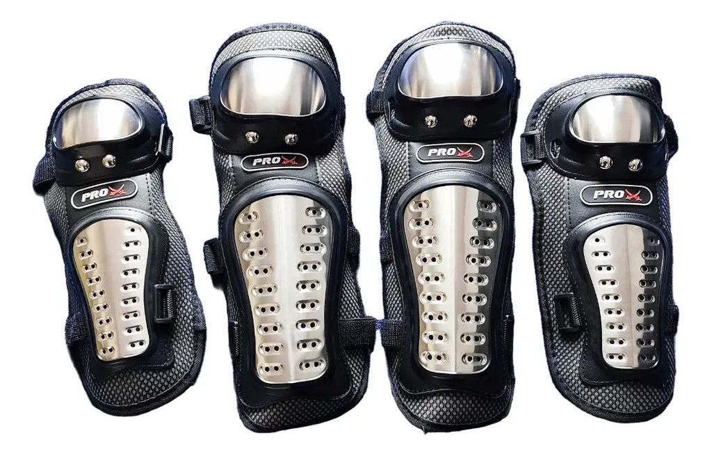 Rodilleras Y Coderas Metalicas Para Motociclistas