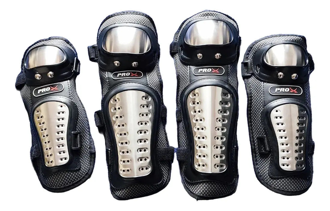 Rodilleras Y Coderas Metalicas Para Motociclistas