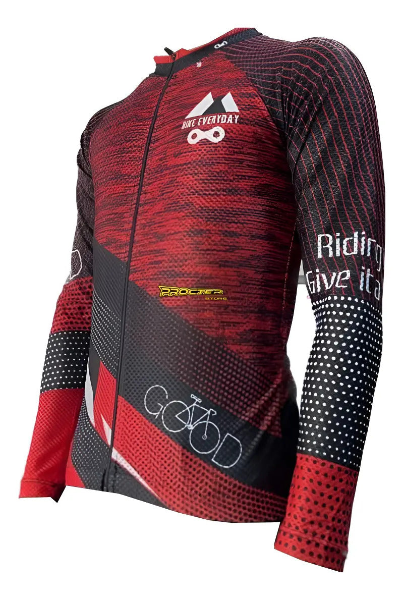 Camisa Camiseta Jersey Ciclismo Manga Larga Ruta Bici Licra
