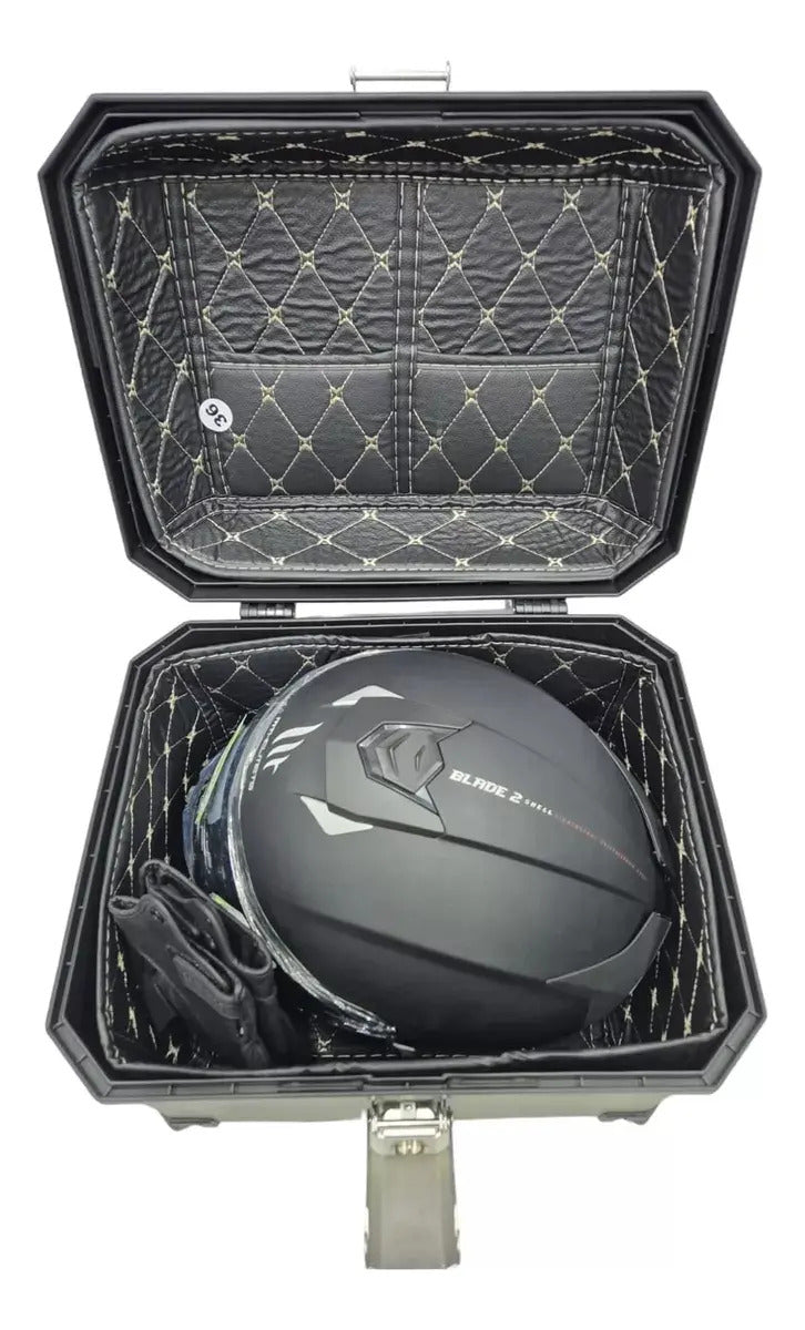 Maletero Para Motos Dr1 Adventure Cuadrado Cabe Casco