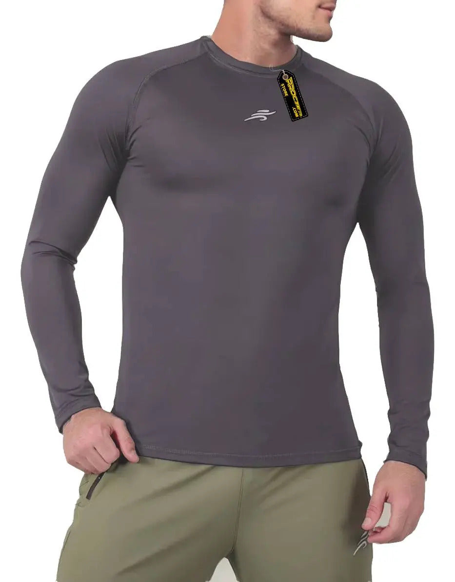 Buzo Deportivo Camiseta Larga Slim Fit Gym Lycra Fria Uv