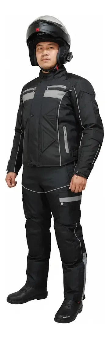 Traje De Protección Antifriccion Moto En Lona Reflectivo