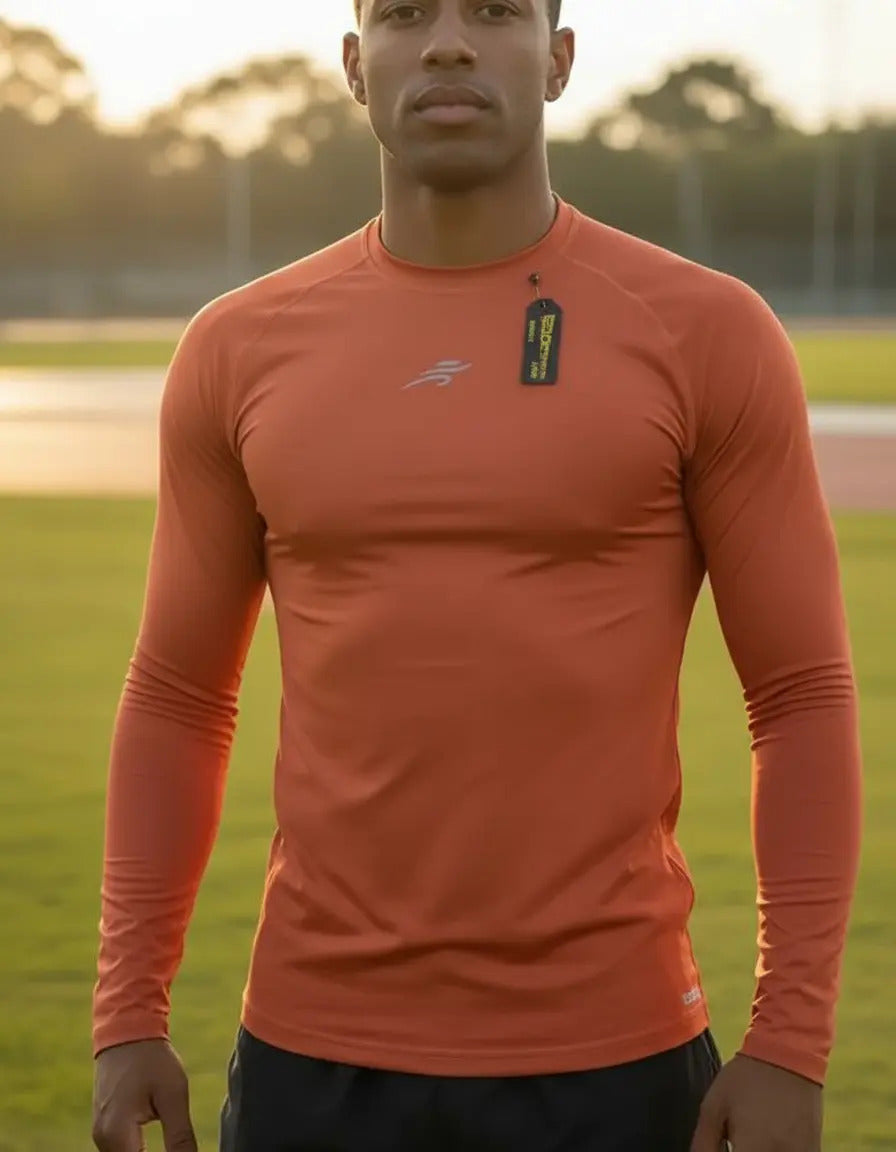 Buzo Deportivo Camiseta Larga Slim Fit Gym Lycra Fria Uv