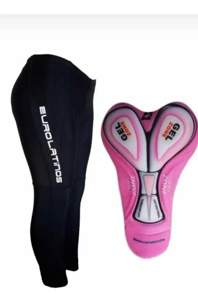Lycra Larga Pantalón Mujer Con Badana  Gel Ciclismo +envío