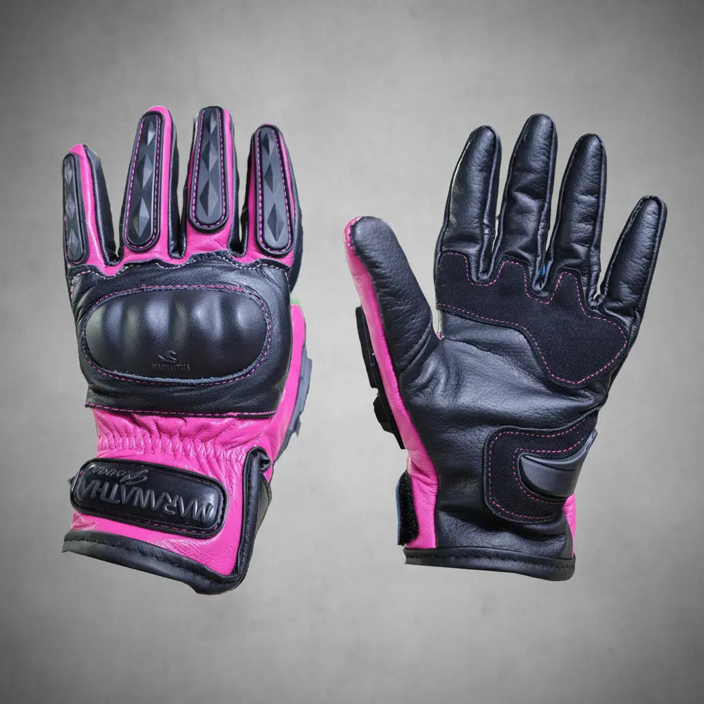 Guantes 100% Cuero Para Moto Con Protecciones Y Térmicos