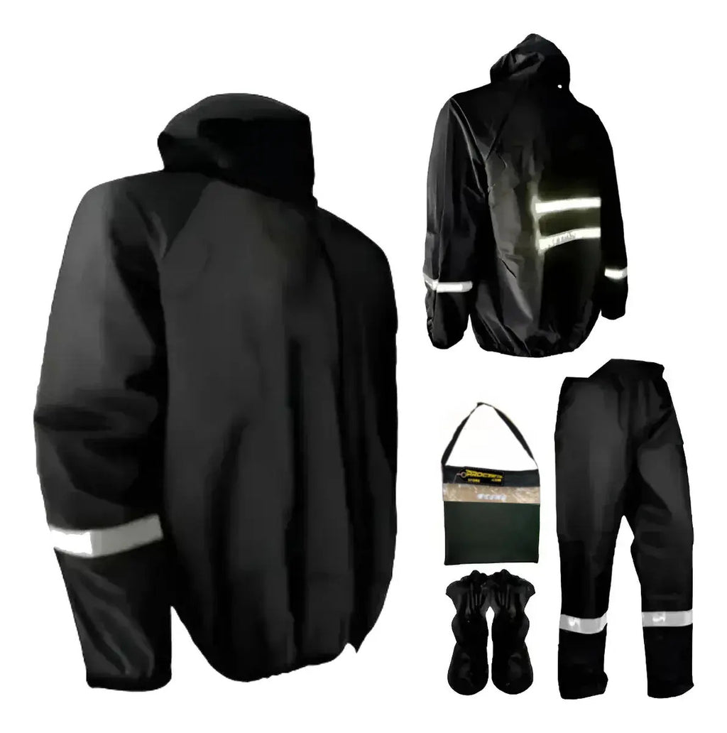 Impermeable Siliconado Para Motociclista 4 Piezas